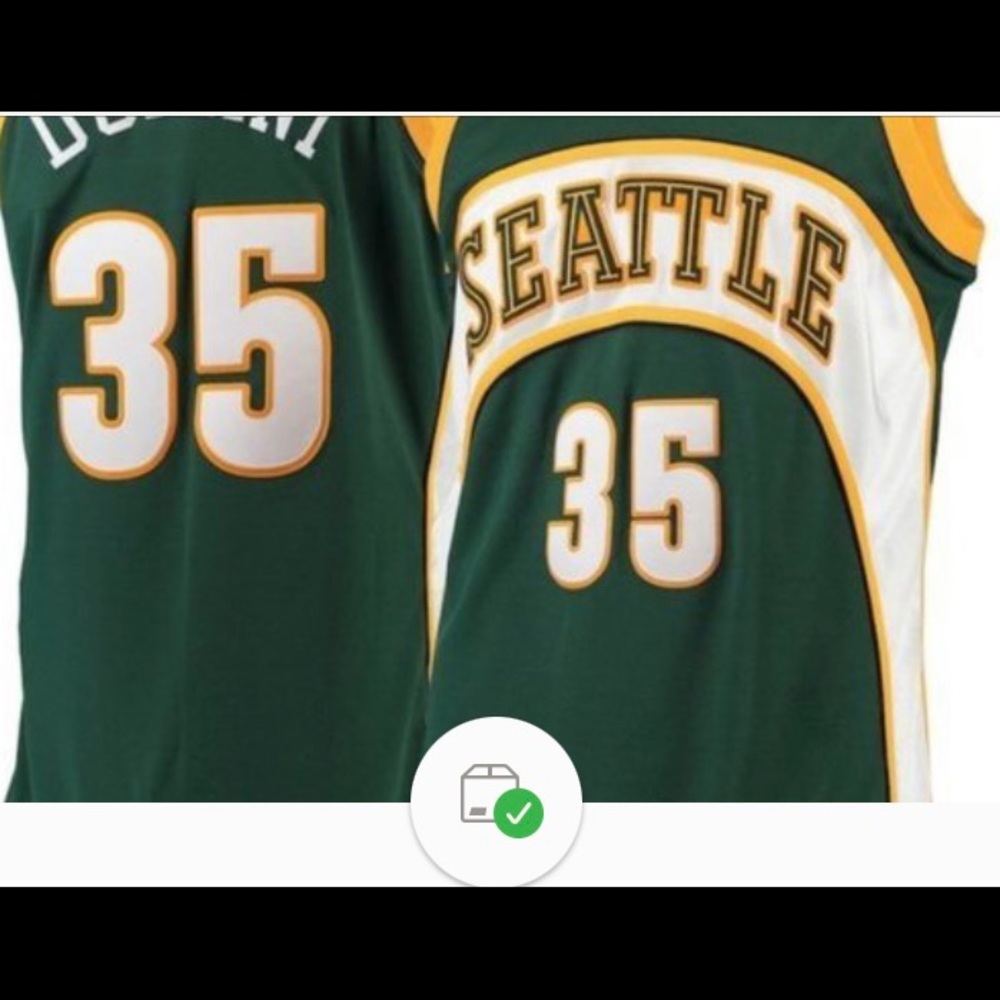 NBA SuperSonics Kevin Durant Jersey green